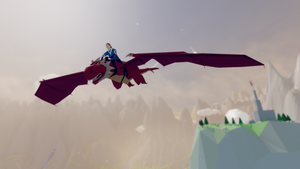 Ayre and Dragon flying